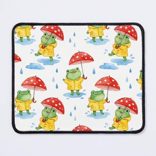 Item preview, Rainy Day Frogs in Yellow Raincoats Pattern designed and sold by LyoniHERA.
