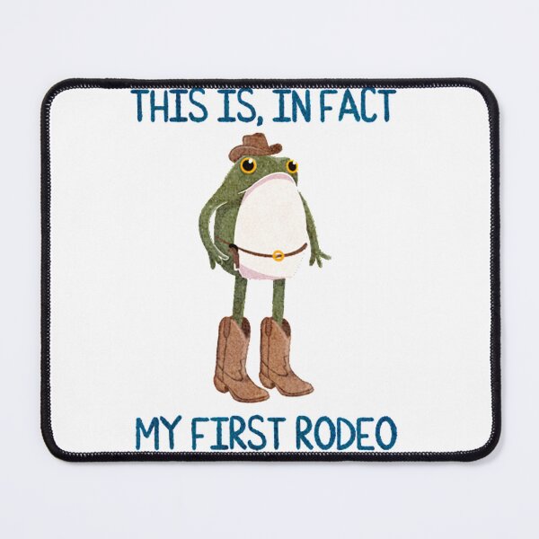 Item preview, Funny This Is In Fact My First Rodeo Cowboy Frog designed and sold by valery-kenz.