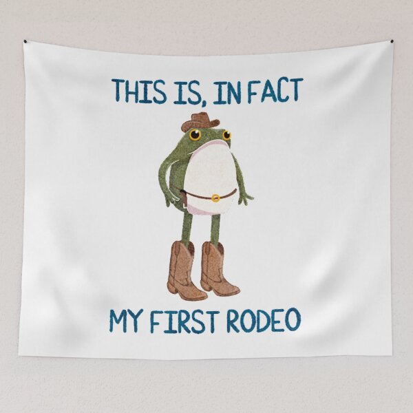 Item preview, Funny This Is In Fact My First Rodeo Cowboy Frog designed and sold by valery-kenz.