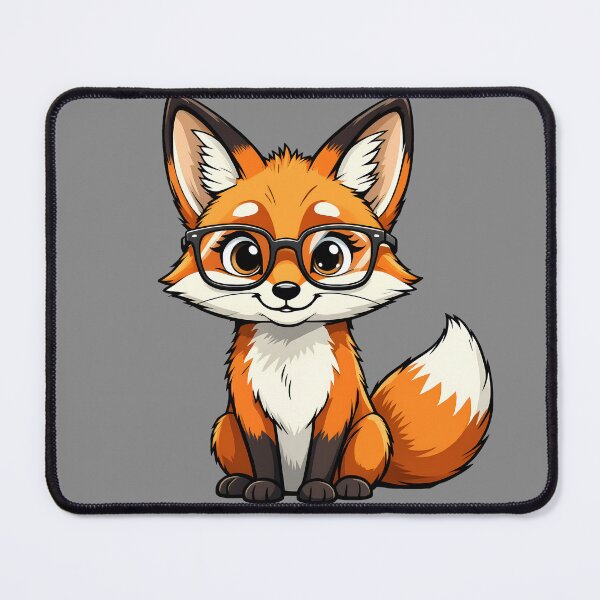 Item preview, Cute Fox with Glasses designed and sold by WrenAndWhimsy.
