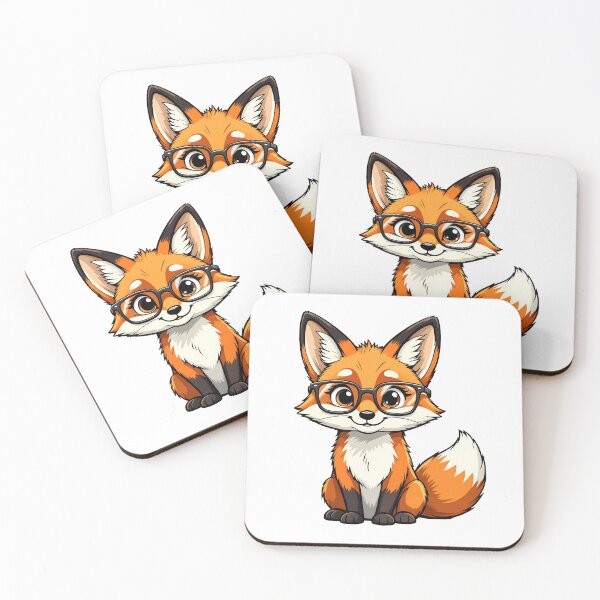 Item preview, Cute Fox with Glasses designed and sold by WrenAndWhimsy.