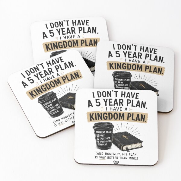 Item preview, Kingdom Blueprint – Faith Fueled Coffee Humor Graphic designed and sold by Calvin1991.