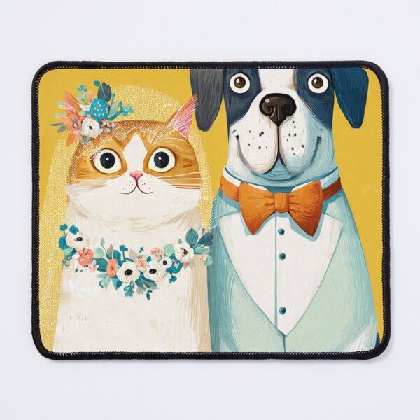 Item preview, Cute Cat and Dog Art designed and sold by BLUESKY11a.
