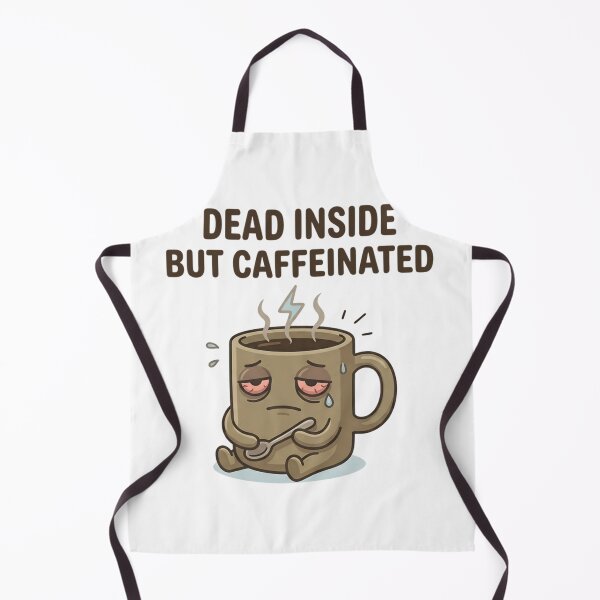 Item preview, Funny Coffee Dead Inside But Caffeinated T-Shirt – Burnout Meme Design designed and sold by DIRTYSKETCHH.