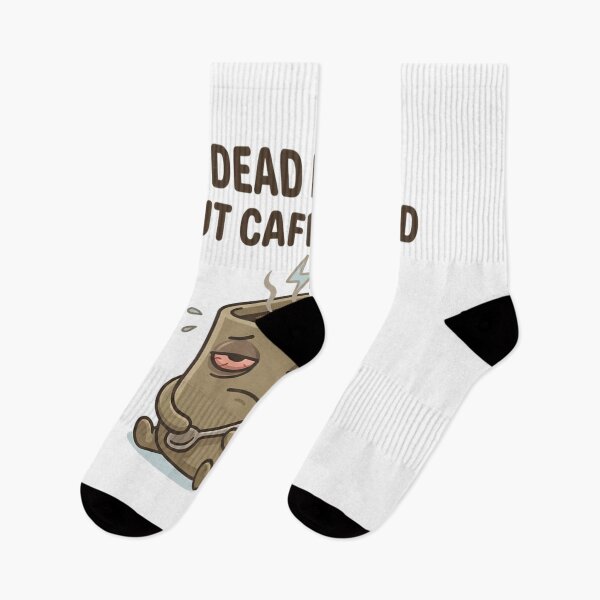 Item preview, Funny Coffee Dead Inside But Caffeinated T-Shirt – Burnout Meme Design designed and sold by DIRTYSKETCHH.
