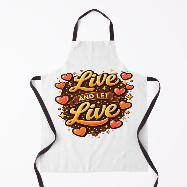 Item preview, Live and Let Live Retro Typography – Positive Quote Heart Design for T-Shirt, Sticker, Phone case, mug, bag, hoodie designed and sold by ArtByTripti.
