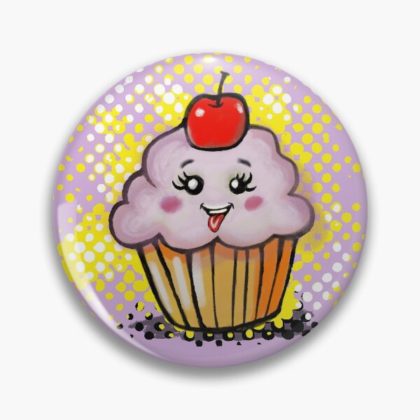Item preview, happy muffin sticking out his tongue. designed and sold by theL3Studio.