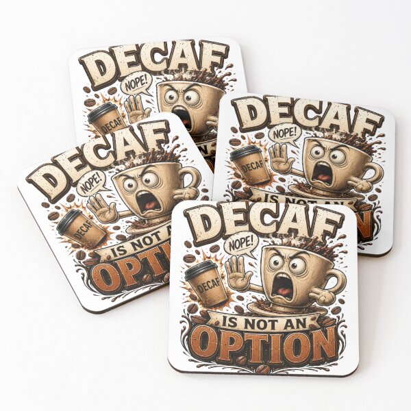Item preview, Decaf Is Not An Option Funny Coffee Art designed and sold by pradeepvisuals.