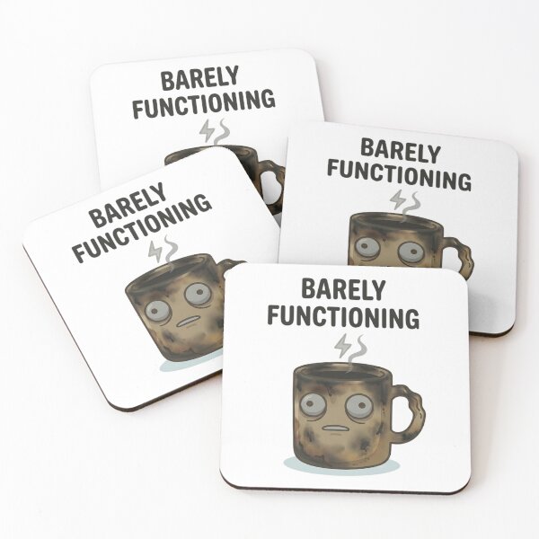 Item preview, Funny Coffee Barely Functioning T-Shirt – Burnout Meme Shirt designed and sold by DIRTYSKETCHH.