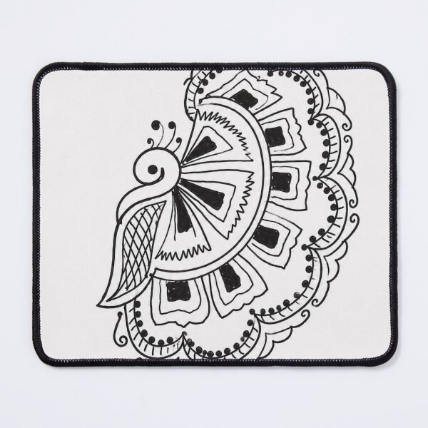 Item preview, Mandala Peacock Folk Art Line Drawing designed and sold by Monishgoud.