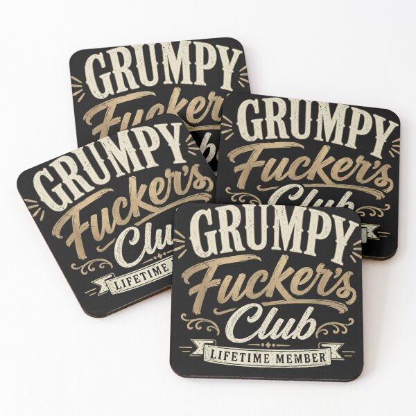Item preview, Grumpy Fuckers Club Lifetime Member - Funny Sarcastic Vintage Typography designed and sold by haitrieuic96.