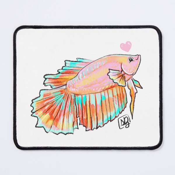 Item preview, Cute pink Long-Finned Betta Fish designed and sold by sofies.eco.art.