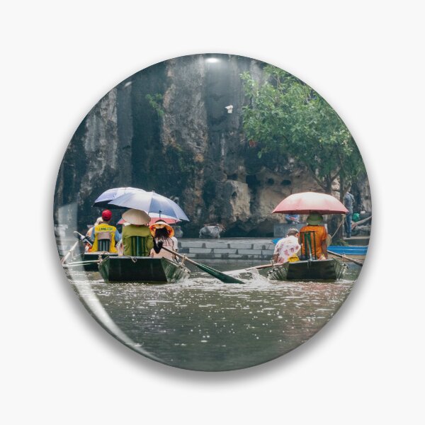 Item preview, Tam Coc River Rowboats - Ngo Dong River, Ninh Binh | Iconic Vietnam Landscape Art designed and sold by Ross.A.Campbell.