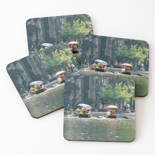 Item preview, Tam Coc River Rowboats - Ngo Dong River, Ninh Binh | Iconic Vietnam Landscape Art designed and sold by Ross.A.Campbell.