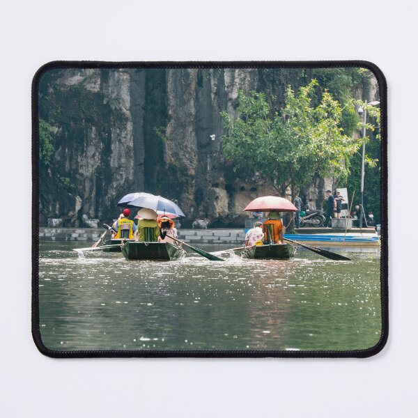 Item preview, Tam Coc River Rowboats - Ngo Dong River, Ninh Binh | Iconic Vietnam Landscape Art designed and sold by Ross.A.Campbell.