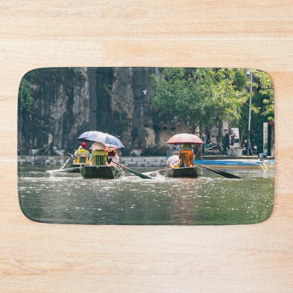 Item preview, Tam Coc River Rowboats - Ngo Dong River, Ninh Binh | Iconic Vietnam Landscape Art designed and sold by Ross.A.Campbell.