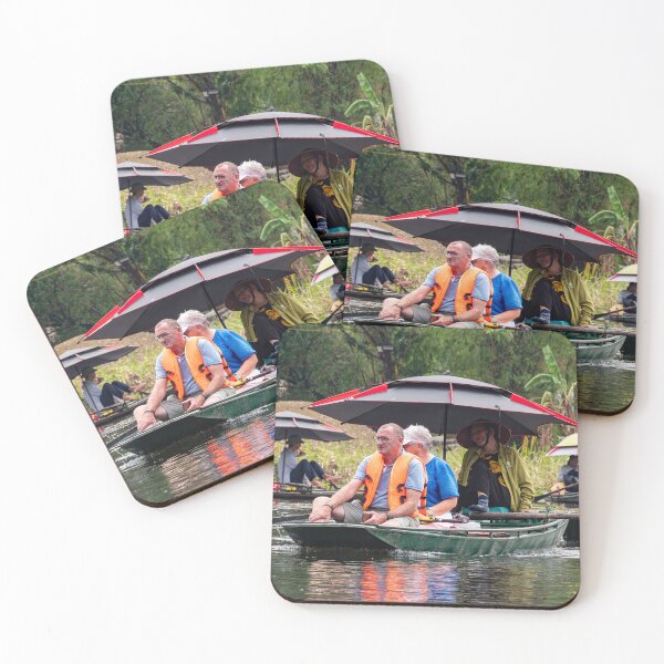 Item preview, Tam Coc River Rowboats - Ngo Dong River, Ninh Binh | Iconic Vietnam Landscape Art designed and sold by Ross.A.Campbell.