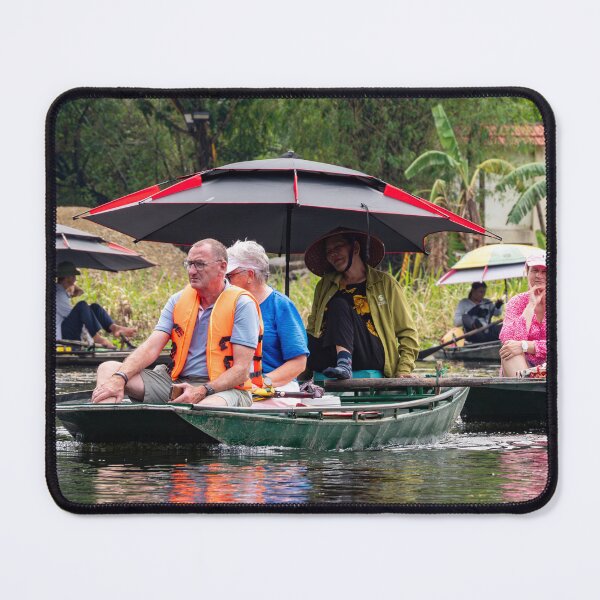 Item preview, Tam Coc River Rowboats - Ngo Dong River, Ninh Binh | Iconic Vietnam Landscape Art designed and sold by Ross.A.Campbell.