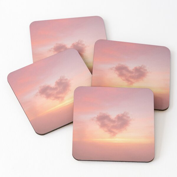 Item preview, Heart-Shaped Cloud in a Pink Sunset Sky designed and sold by higgins5.