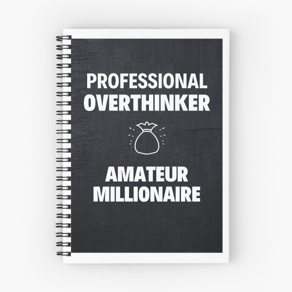 Item preview, Professional Overthinker, Amateur Millionaire Stickers & Magnets designed and sold by BrokeNoMoreCo.