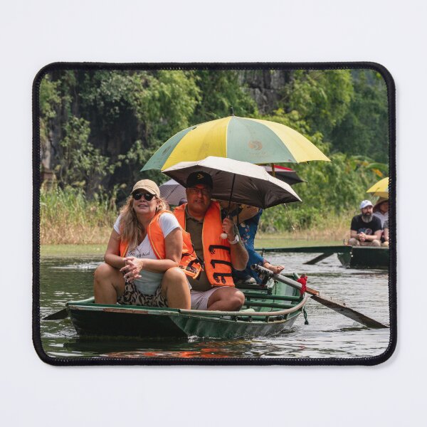 Item preview, Tam Coc River Rowboats - Ngo Dong River, Ninh Binh | Iconic Vietnam Landscape Art designed and sold by Ross.A.Campbell.