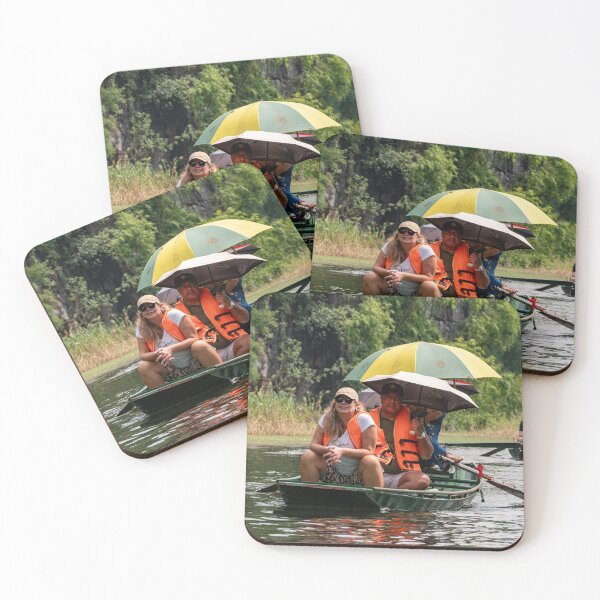 Item preview, Tam Coc River Rowboats - Ngo Dong River, Ninh Binh | Iconic Vietnam Landscape Art designed and sold by Ross.A.Campbell.