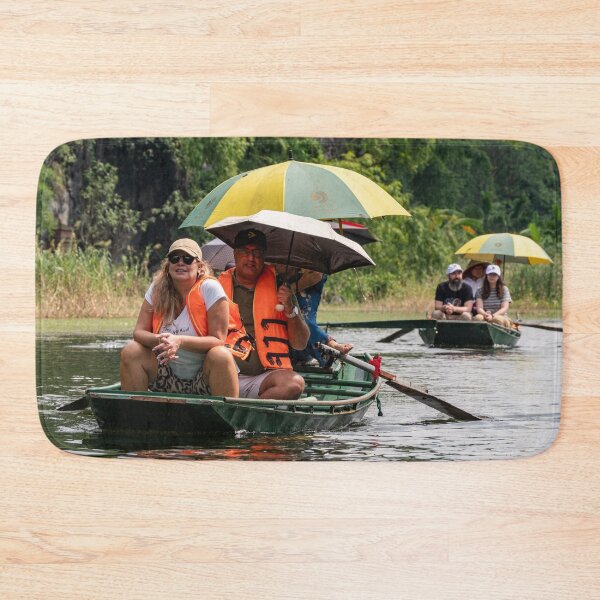 Item preview, Tam Coc River Rowboats - Ngo Dong River, Ninh Binh | Iconic Vietnam Landscape Art designed and sold by Ross.A.Campbell.