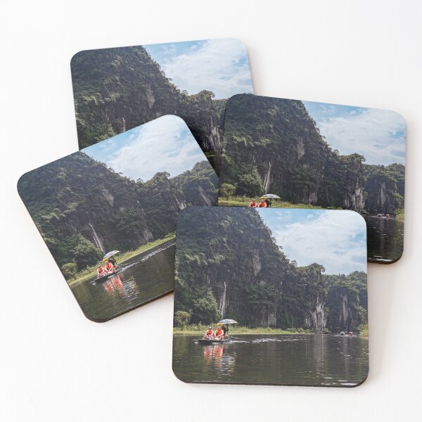 Item preview, Tam Coc River Rowboats - Ngo Dong River, Ninh Binh | Iconic Vietnam Landscape Art designed and sold by Ross.A.Campbell.