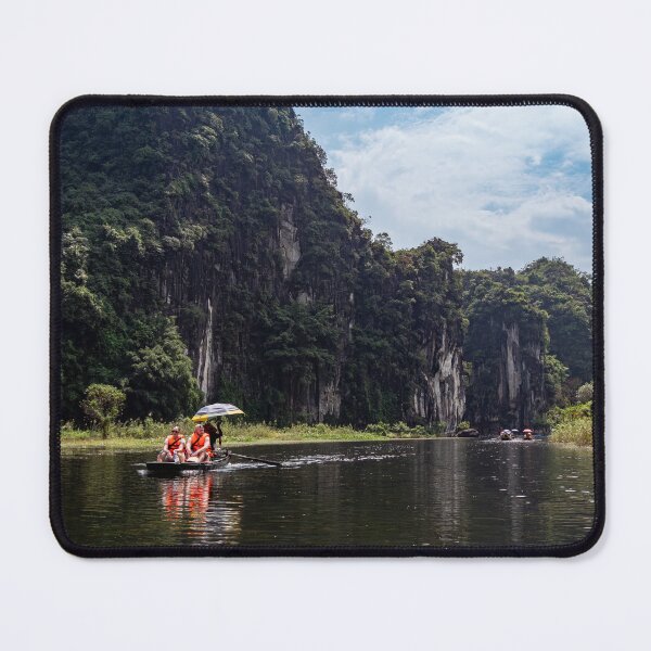 Item preview, Tam Coc River Rowboats - Ngo Dong River, Ninh Binh | Iconic Vietnam Landscape Art designed and sold by Ross.A.Campbell.