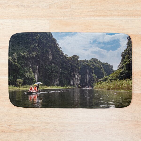 Item preview, Tam Coc River Rowboats - Ngo Dong River, Ninh Binh | Iconic Vietnam Landscape Art designed and sold by Ross.A.Campbell.