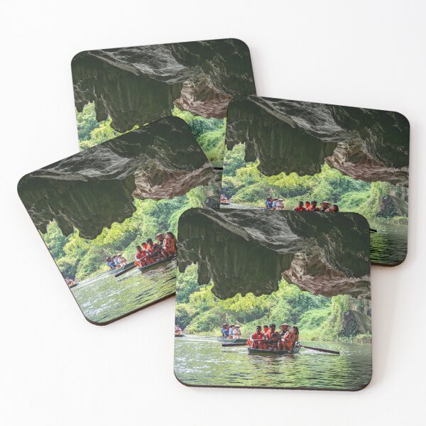 Item preview, Tam Coc River Rowboats - Ngo Dong River, Ninh Binh | Iconic Vietnam Landscape Art designed and sold by Ross.A.Campbell.
