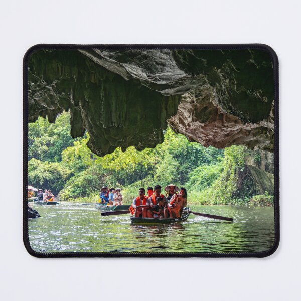 Item preview, Tam Coc River Rowboats - Ngo Dong River, Ninh Binh | Iconic Vietnam Landscape Art designed and sold by Ross.A.Campbell.