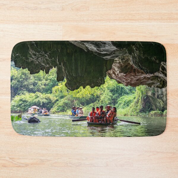 Item preview, Tam Coc River Rowboats - Ngo Dong River, Ninh Binh | Iconic Vietnam Landscape Art designed and sold by Ross.A.Campbell.