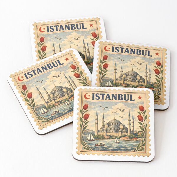 Item preview, Vintage Istanbul Stamp Illustration | Retro Turkish Postage Art | Classic Bosphorus & Historic Skyline Travel Design designed and sold by PaintedPixels01.