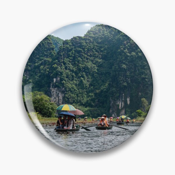 Item preview, Tam Coc River Rowboats - Ngo Dong River, Ninh Binh | Iconic Vietnam Landscape Art designed and sold by Ross.A.Campbell.