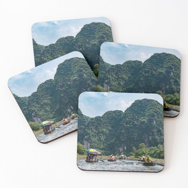 Item preview, Tam Coc River Rowboats - Ngo Dong River, Ninh Binh | Iconic Vietnam Landscape Art designed and sold by Ross.A.Campbell.