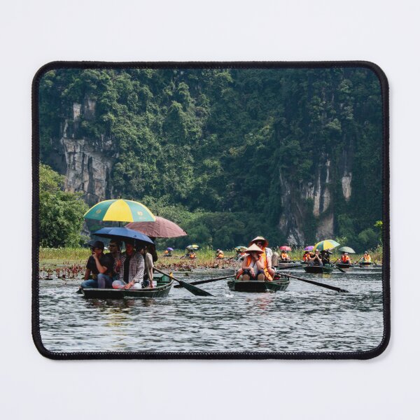 Item preview, Tam Coc River Rowboats - Ngo Dong River, Ninh Binh | Iconic Vietnam Landscape Art designed and sold by Ross.A.Campbell.