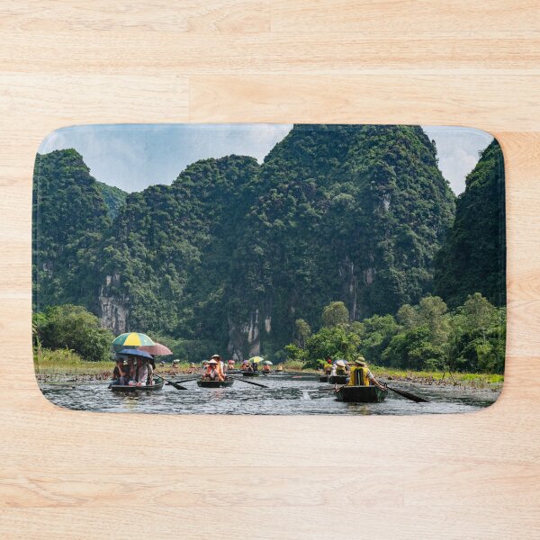 Item preview, Tam Coc River Rowboats - Ngo Dong River, Ninh Binh | Iconic Vietnam Landscape Art designed and sold by Ross.A.Campbell.