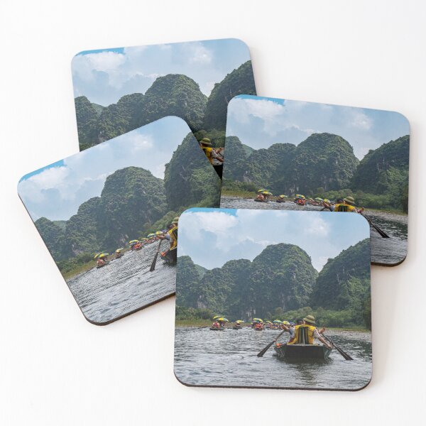 Item preview, Tam Coc River Rowboats - Ngo Dong River, Ninh Binh | Iconic Vietnam Landscape Art designed and sold by Ross.A.Campbell.
