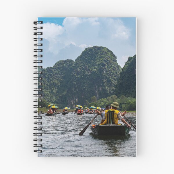 Item preview, Tam Coc River Rowboats - Ngo Dong River, Ninh Binh | Iconic Vietnam Landscape Art designed and sold by Ross.A.Campbell.