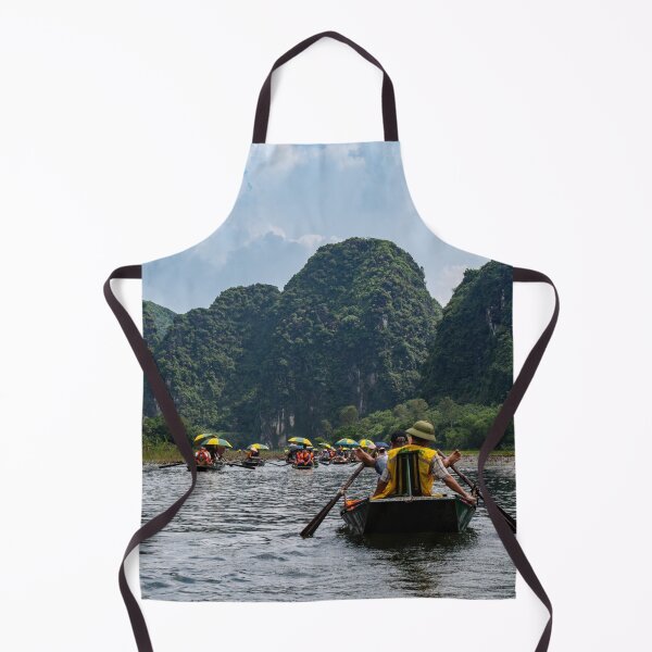 Item preview, Tam Coc River Rowboats - Ngo Dong River, Ninh Binh | Iconic Vietnam Landscape Art designed and sold by Ross.A.Campbell.