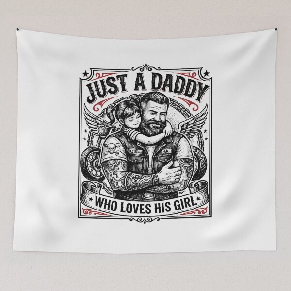 Item preview, Just A Daddy Who Loves His Girl Tough Dad Funny Father Daughter Meme Quote Design designed and sold by Im-Ara.