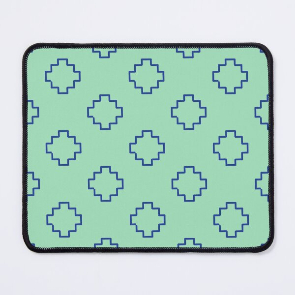 Item preview, French Blue Andean Crosses on Celadon Green designed and sold by PSCSCo.