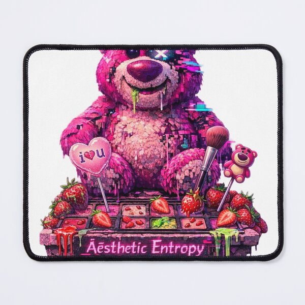 Item preview, Äēsthetic Entropy Bear: Voxel Strawberry Glitch designed and sold by A E S T H E T A T A G.