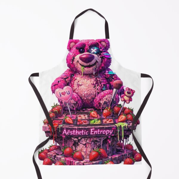 Item preview, Äēsthetic Entropy Bear: Voxel Strawberry Glitch designed and sold by A E S T H E T A T A G.