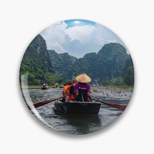 Item preview, Tam Coc River Rowboats - Ngo Dong River, Ninh Binh | Iconic Vietnam Landscape Art designed and sold by Ross.A.Campbell.