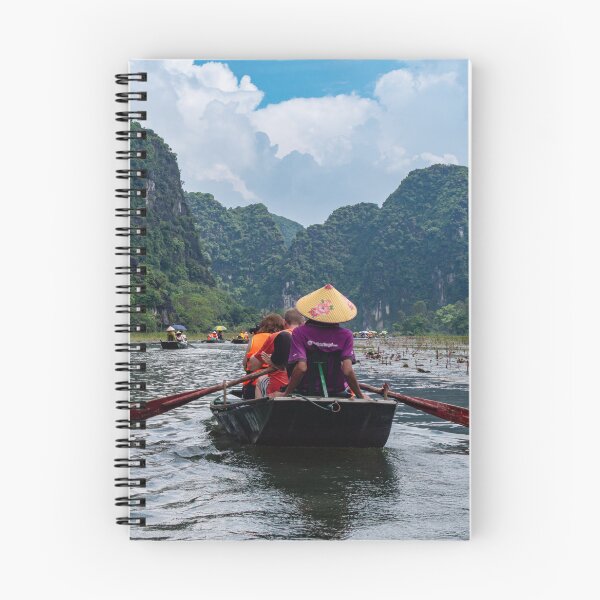 Item preview, Tam Coc River Rowboats - Ngo Dong River, Ninh Binh | Iconic Vietnam Landscape Art designed and sold by Ross.A.Campbell.