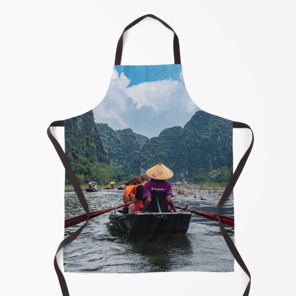 Item preview, Tam Coc River Rowboats - Ngo Dong River, Ninh Binh | Iconic Vietnam Landscape Art designed and sold by Ross.A.Campbell.