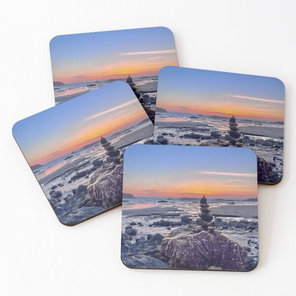 Item preview, Oregon Coast Sunset Balanced Rocks Photography Print designed and sold by aadventures.