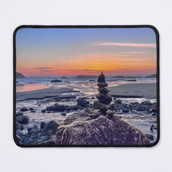 Item preview, Oregon Coast Sunset Balanced Rocks Photography Print designed and sold by aadventures.
